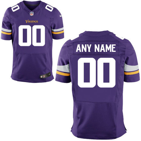 Nike Minnesota Vikings Customized Purple Stitched Elite Men's NFL Jersey